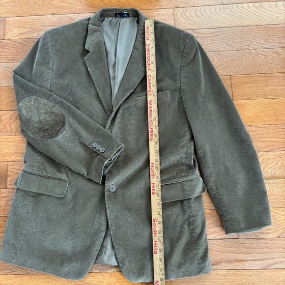 Monsieur Adolfo Corduroy Blazer Sport Coat Mens 42R Brown Elbow Patches VTG - Picture 5 of 7